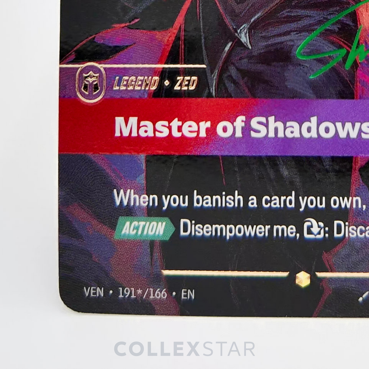 Riftbound: Zed - Master Of Shadows 191* Signature